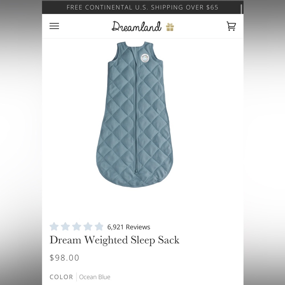 Dreamland Sleep Sack 0-6 months